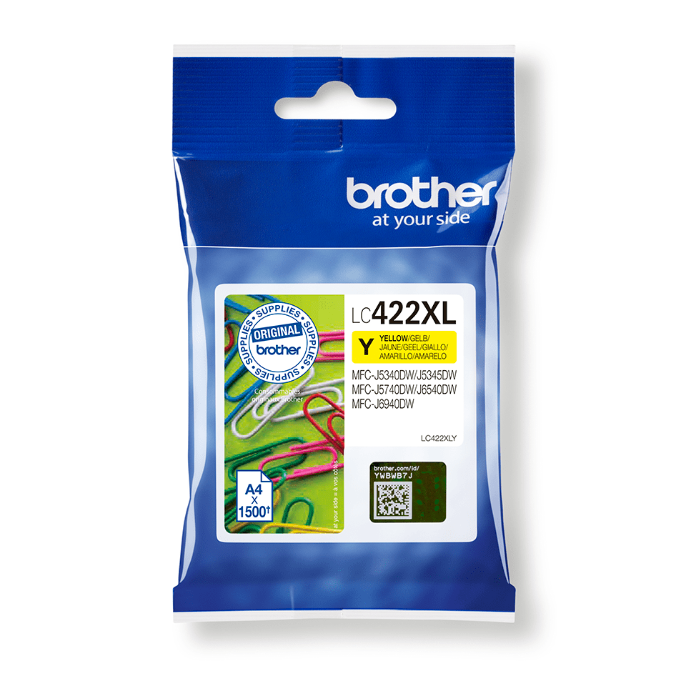Genuine Brother LC422XLY Ink Cartridge – Yellow